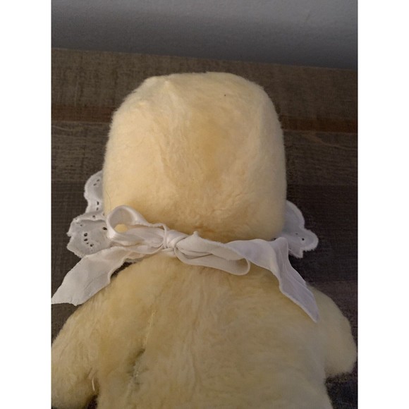Bantam Plush Baby Doll Yellow Pink Face Blue Eyes 11" Vintage READ - Picture 7 of 9